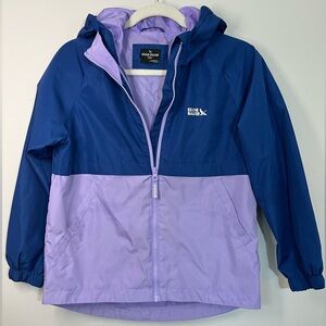 Eddie Bauer Blue and Lavender Jacket Raincoat  Windbreaker Girls Size 10/12